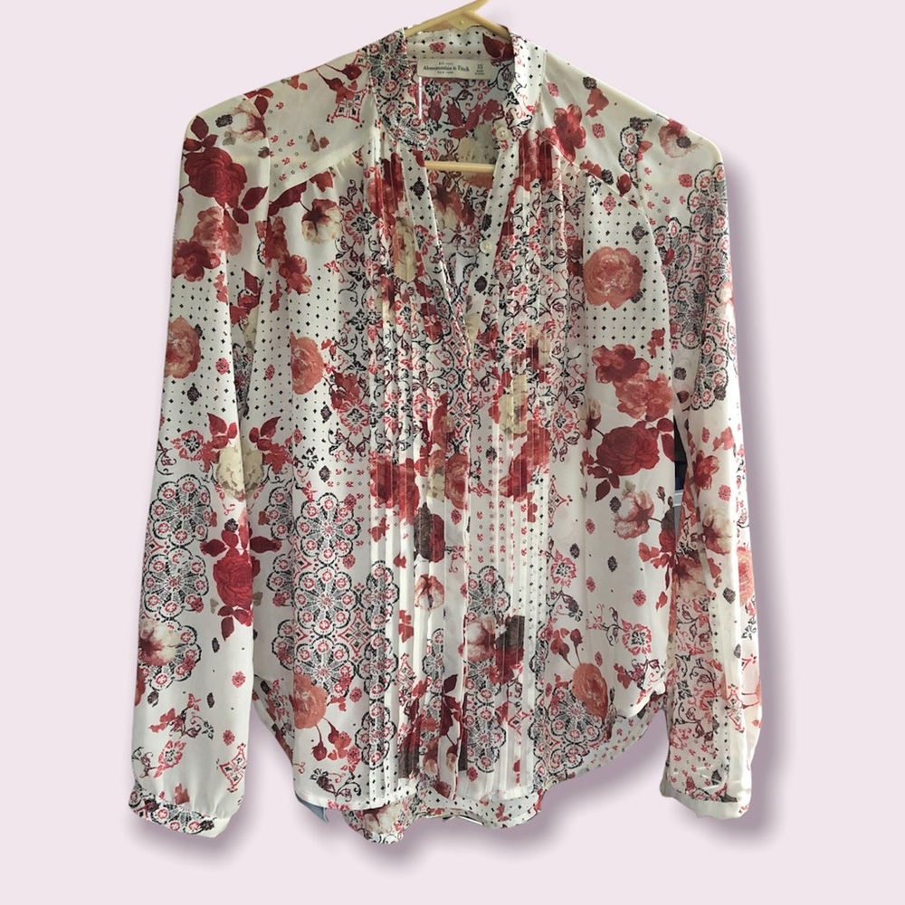 Obercrombie &‎ Fitch Floral blouse women’s Sz XS